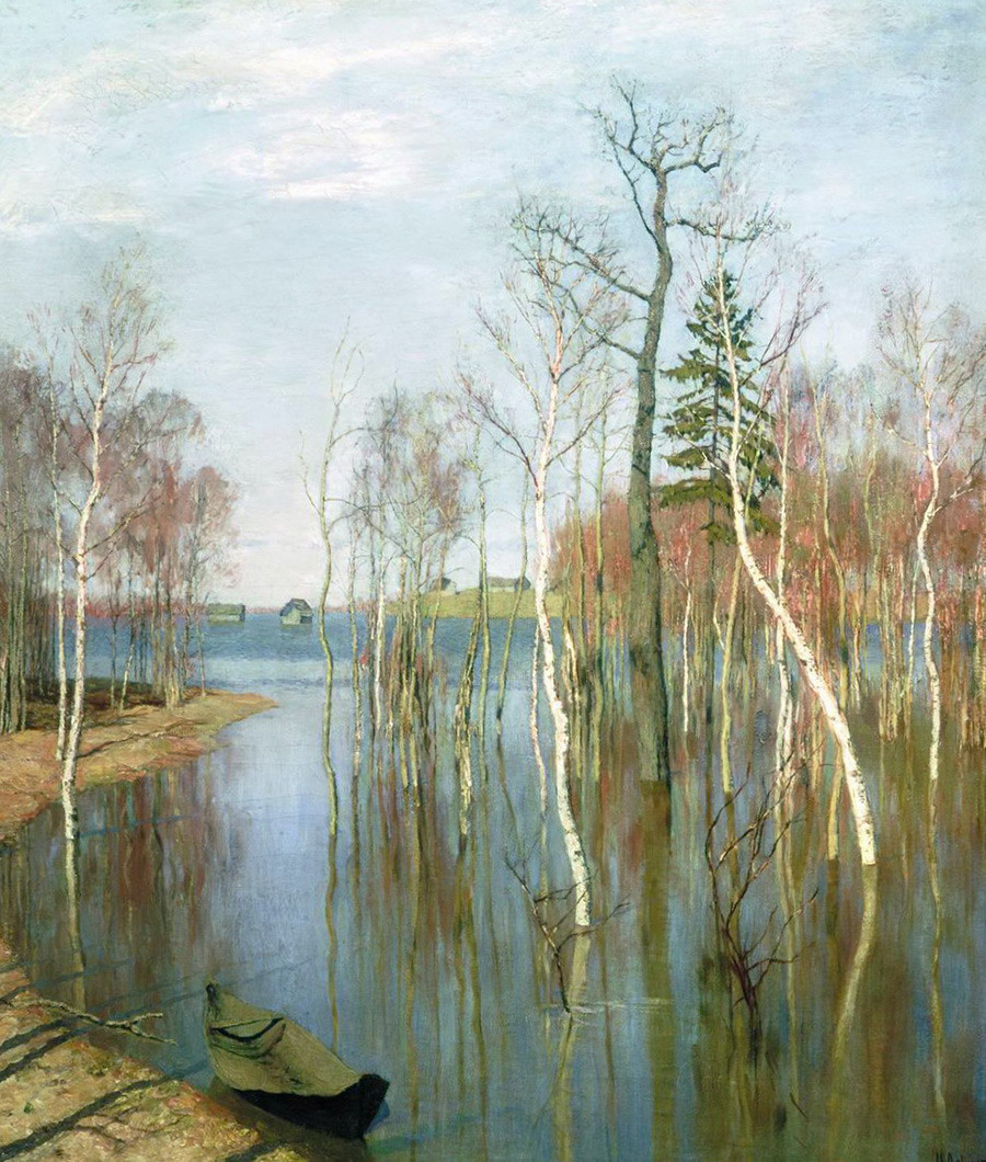Pomlad. Visoka voda, 1897, Isaak Levitan