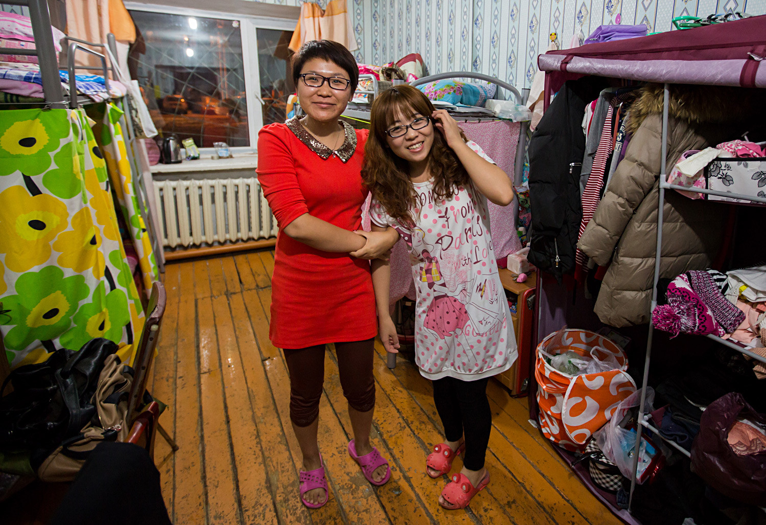 Chinese students in a Russian dormitory