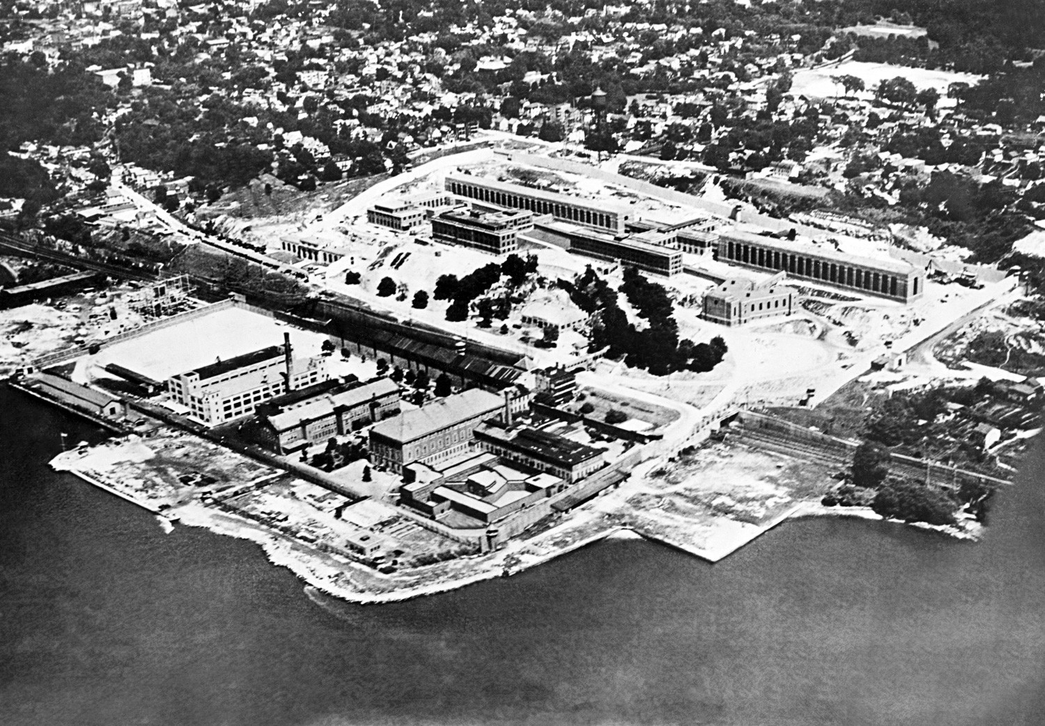 Vista aérea da prisão Sing Sing, em Ossining, Nova York, onde os Rosenberg foram executados. 