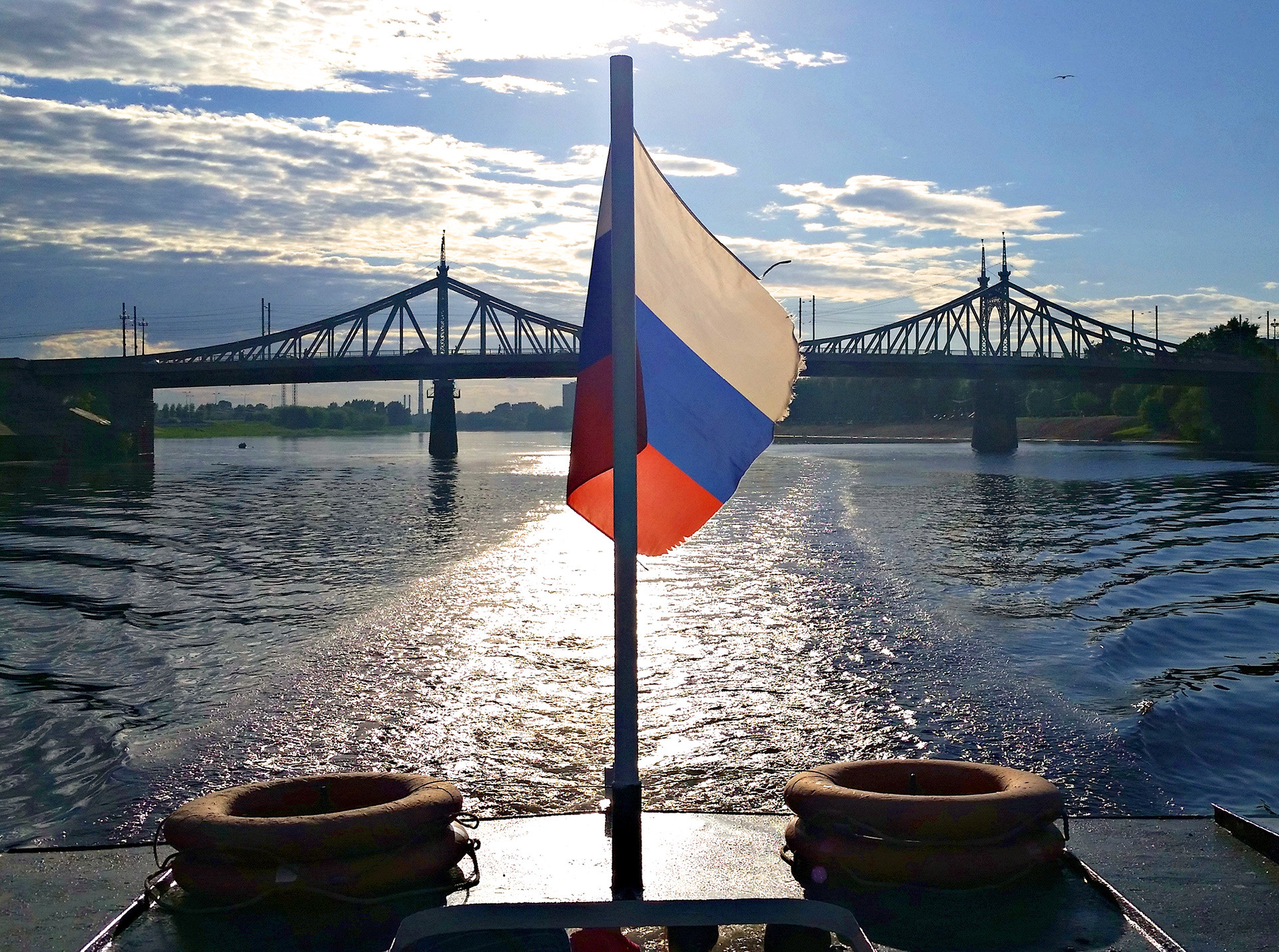 Take a boat tour on the Volga River