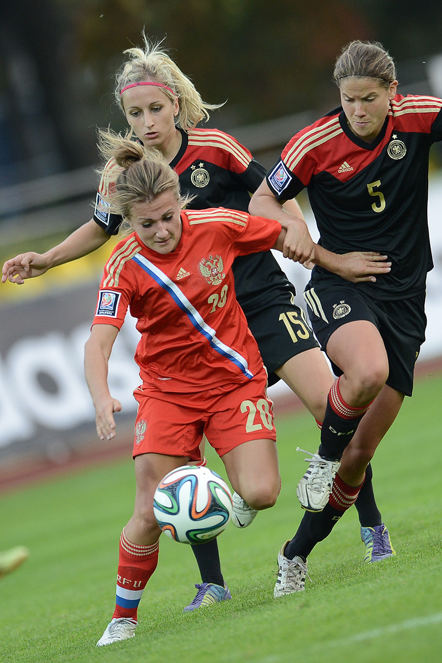 Nelli Korowkina (Russland), Kathrin Hendrich (Deutschland) und Annike Krahn (Deutschland)