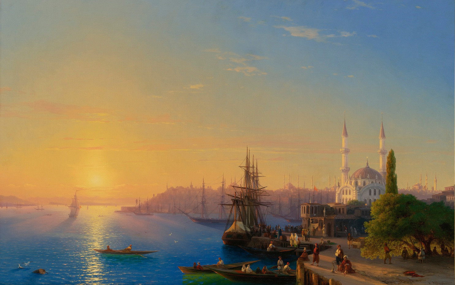 『ボスポラス海峡とコンスタンティノープルの景色』