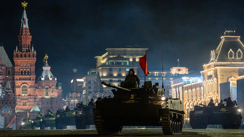 Noćna proba Parade pobjede na Crvenom trgu

