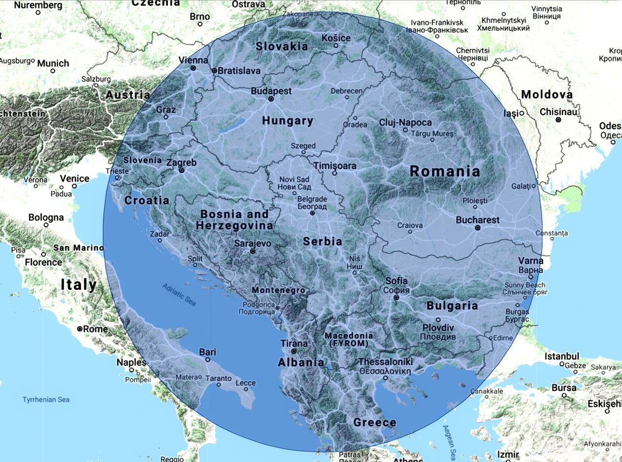 Детекција радарског система „Небо-М“ уколико би био постављен на територији Републике Србије 