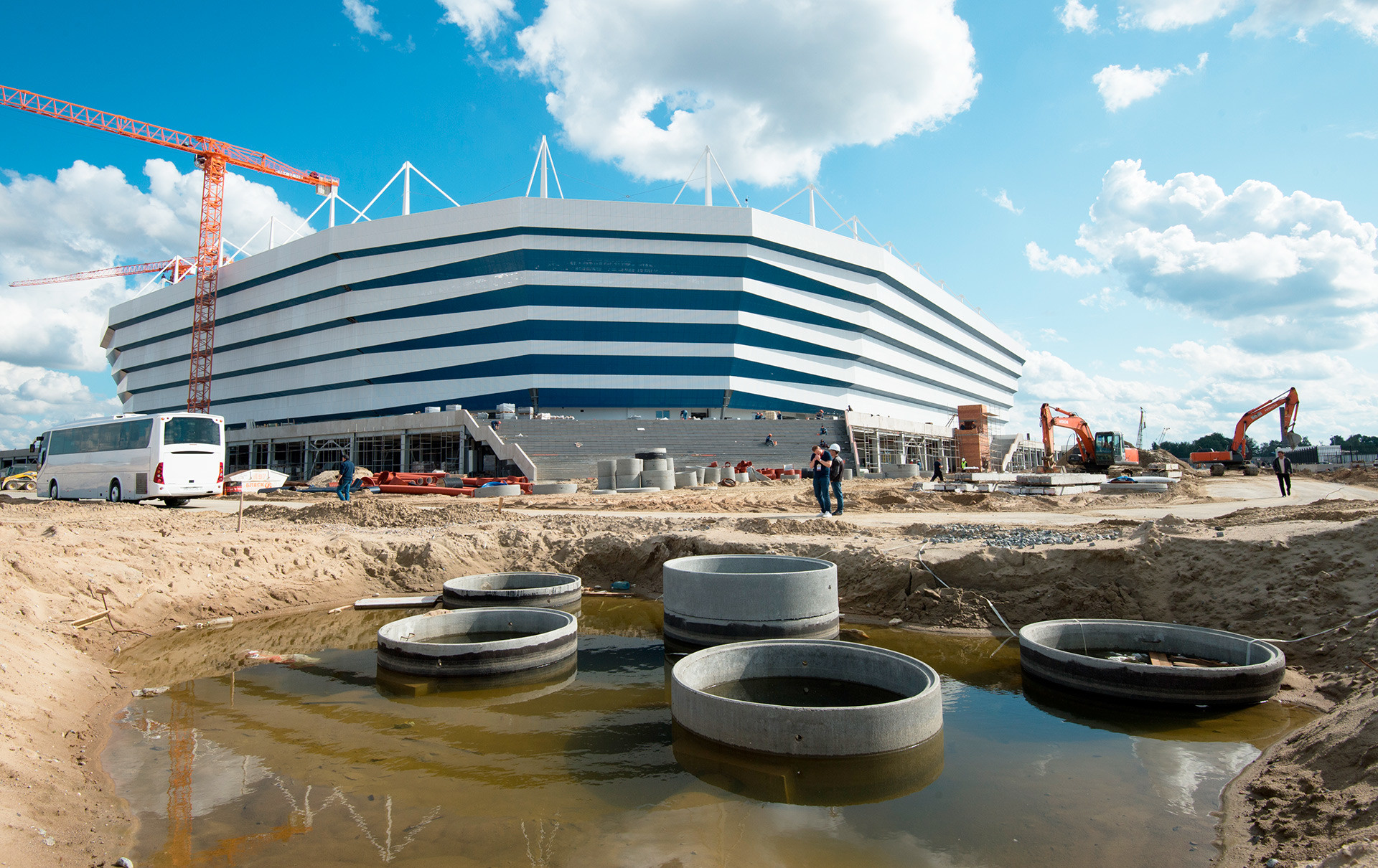 Stadium of Oktyabrsky Island in Kaliningrad