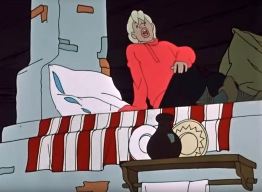 Screenshot from the Soviet animation 'Wish upon a Pike'