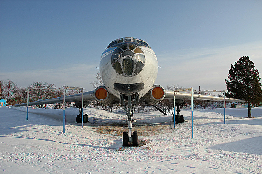 O Tu-104A de Berdsk. Foto de 2017.