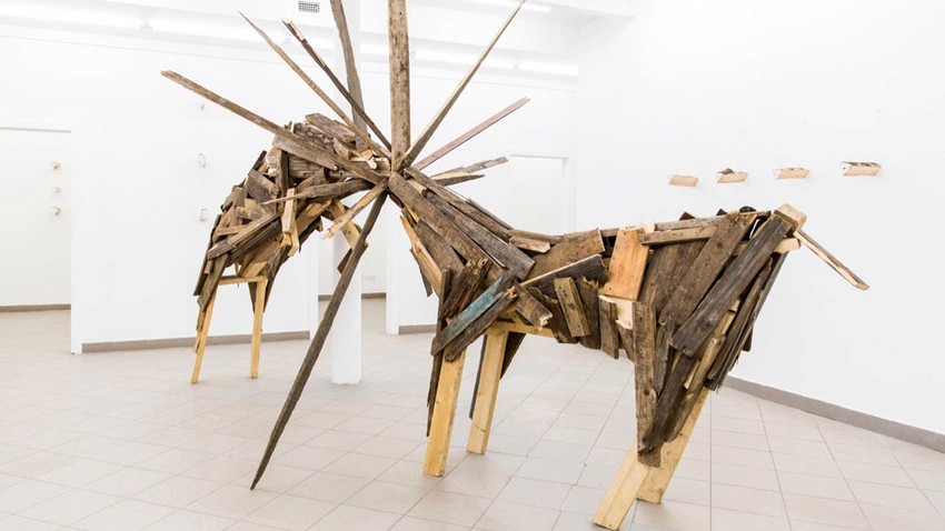 ‘Mental firewood’ exhibition, Fragment gallery, artist Alexey Martins