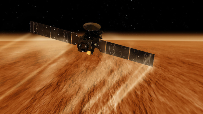Satelit TGO v Marsovi atmosferi.