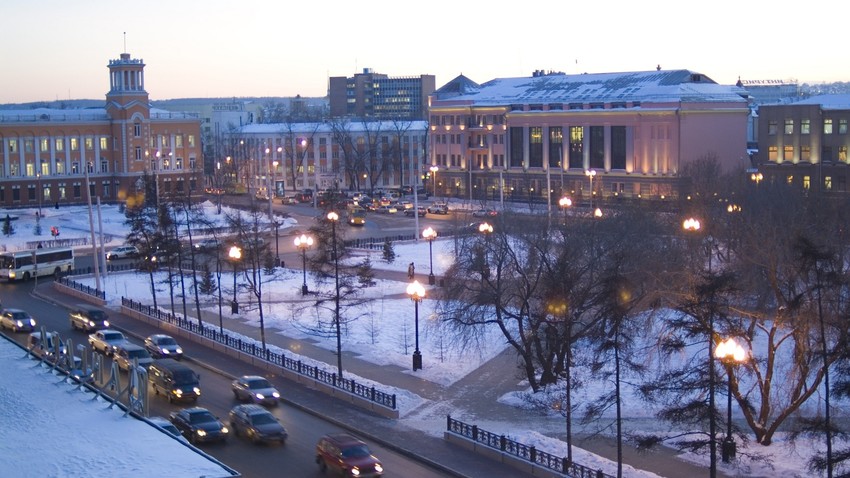 Kirov Square, Irkutsk, Russia.
