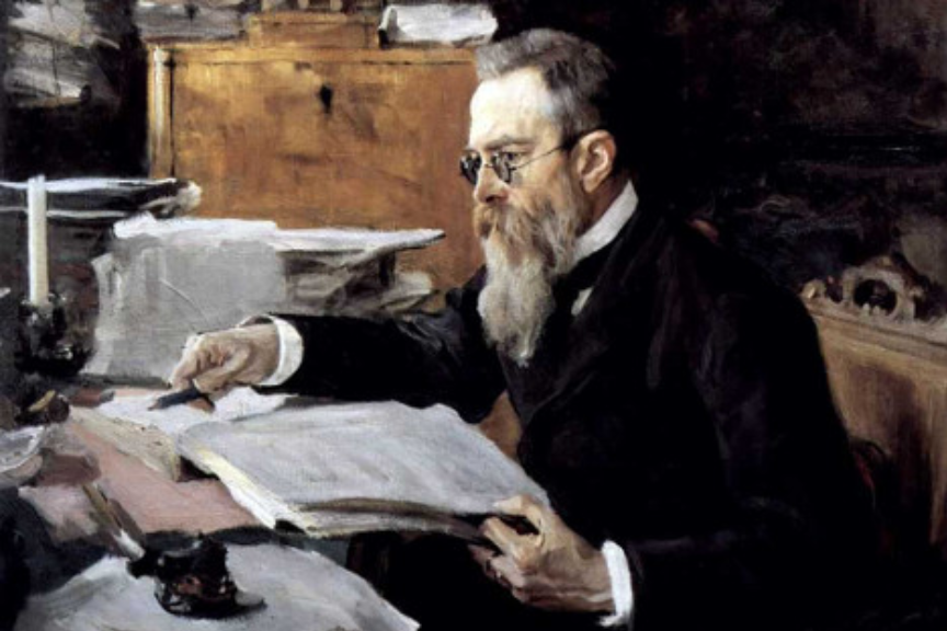 Valentin Serov: Portret skladatelja Rimskega-Korsakova, 1898.

