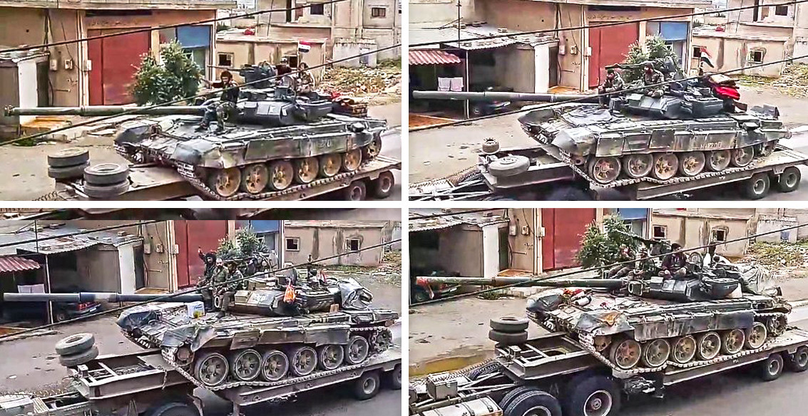 Тигрови са руским тенковима Т-90 у покрету за Растан
