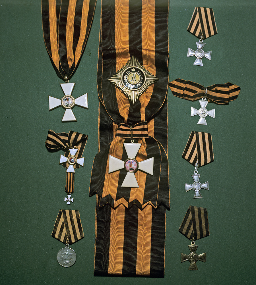 St. George’s ribbon was a part of the Order of St. George, the highest military award introduced in the time of Empress Catherine the Great