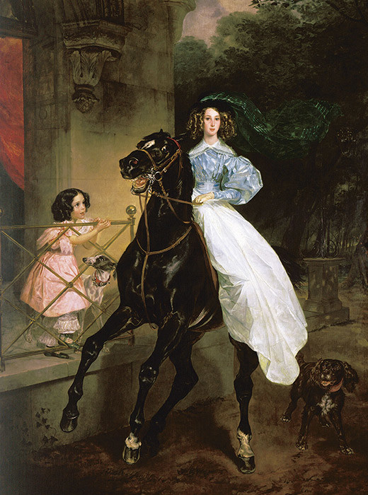Penunggang kuda. Karl Bryullov, 1832. 