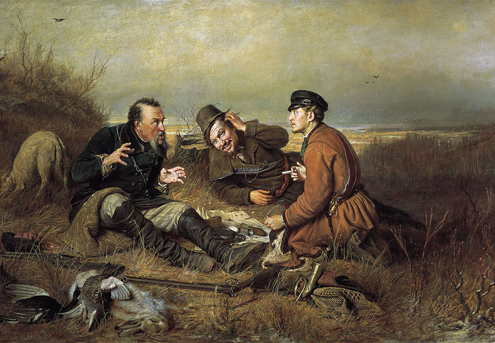Pemburu Saat Beristirahat. Vasiliy Perov, 1871.