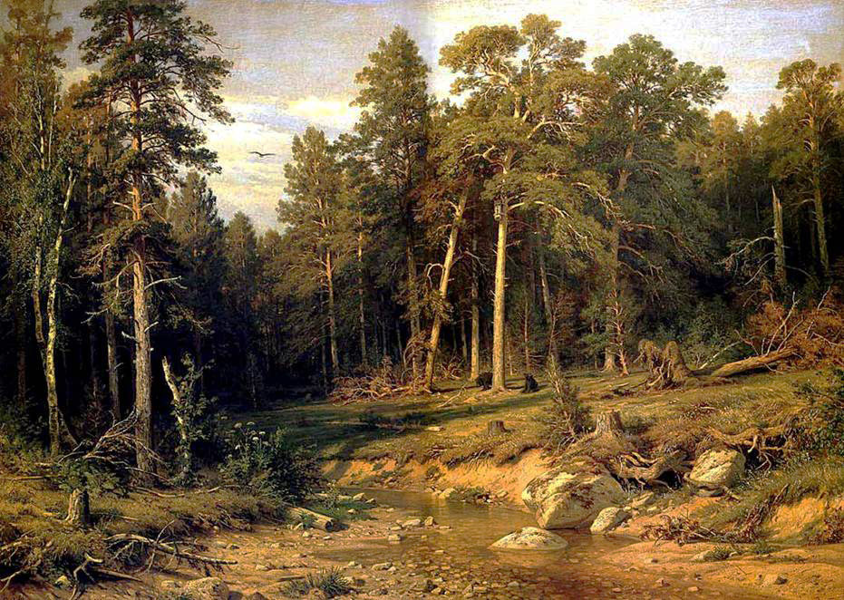 Hutan Pinus. Ivan Shishkin, 1872.