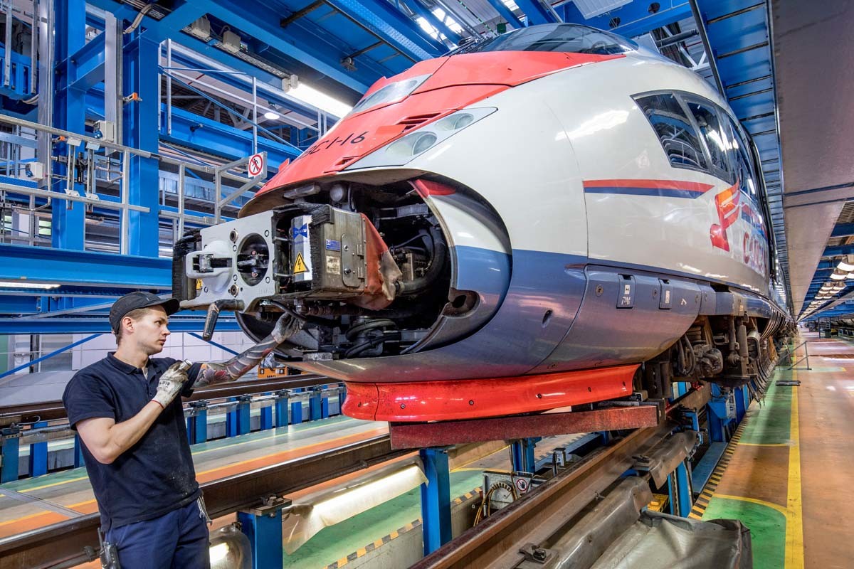 Siemens: Der russische Hochgeschwindigkeitszug Sapsan im Werk