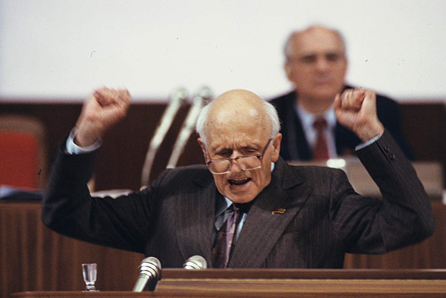 Andrei Sakharov at a congress of People's Deputies of the U.S.S.R. (1989)