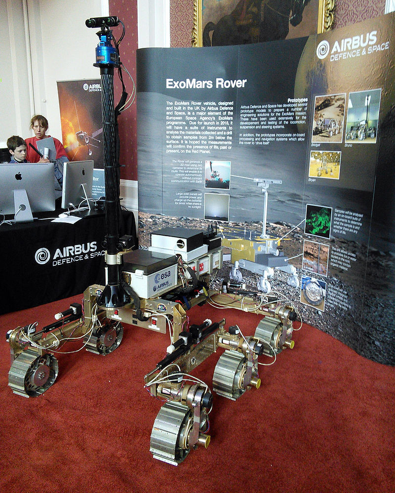 Prototip roverja ExoMars na Festivalu znanosti v Cambridgeu 2015.