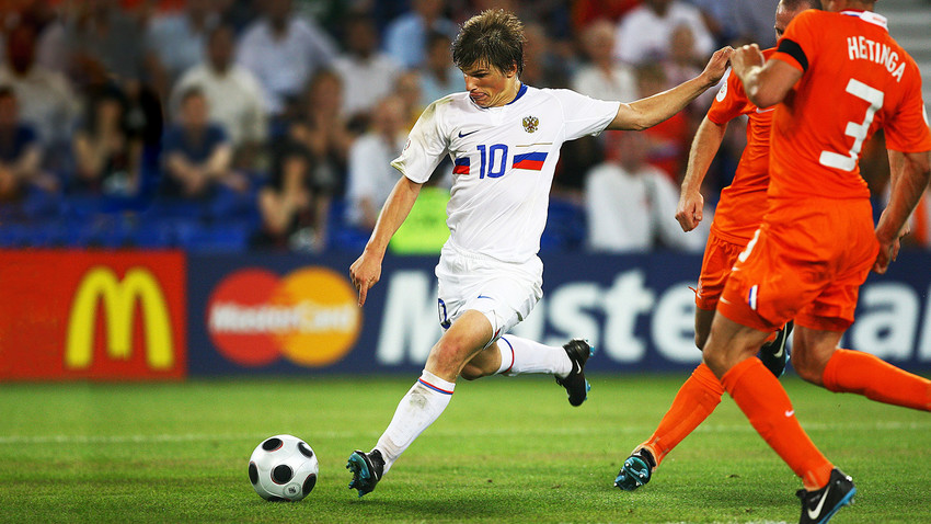 Andrei Archavin no jogo contra a Holanda, em junho de 2008
