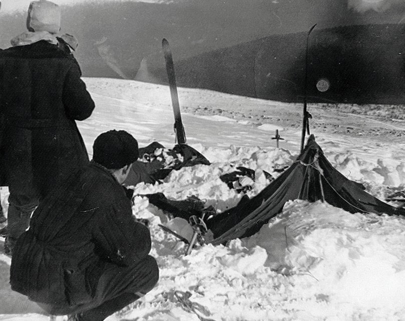 La tente découverte le 26 février 1959 par les secouristes.