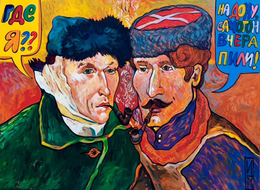 “Van Gogh visitando cossacos”, de Maksim Ilinov