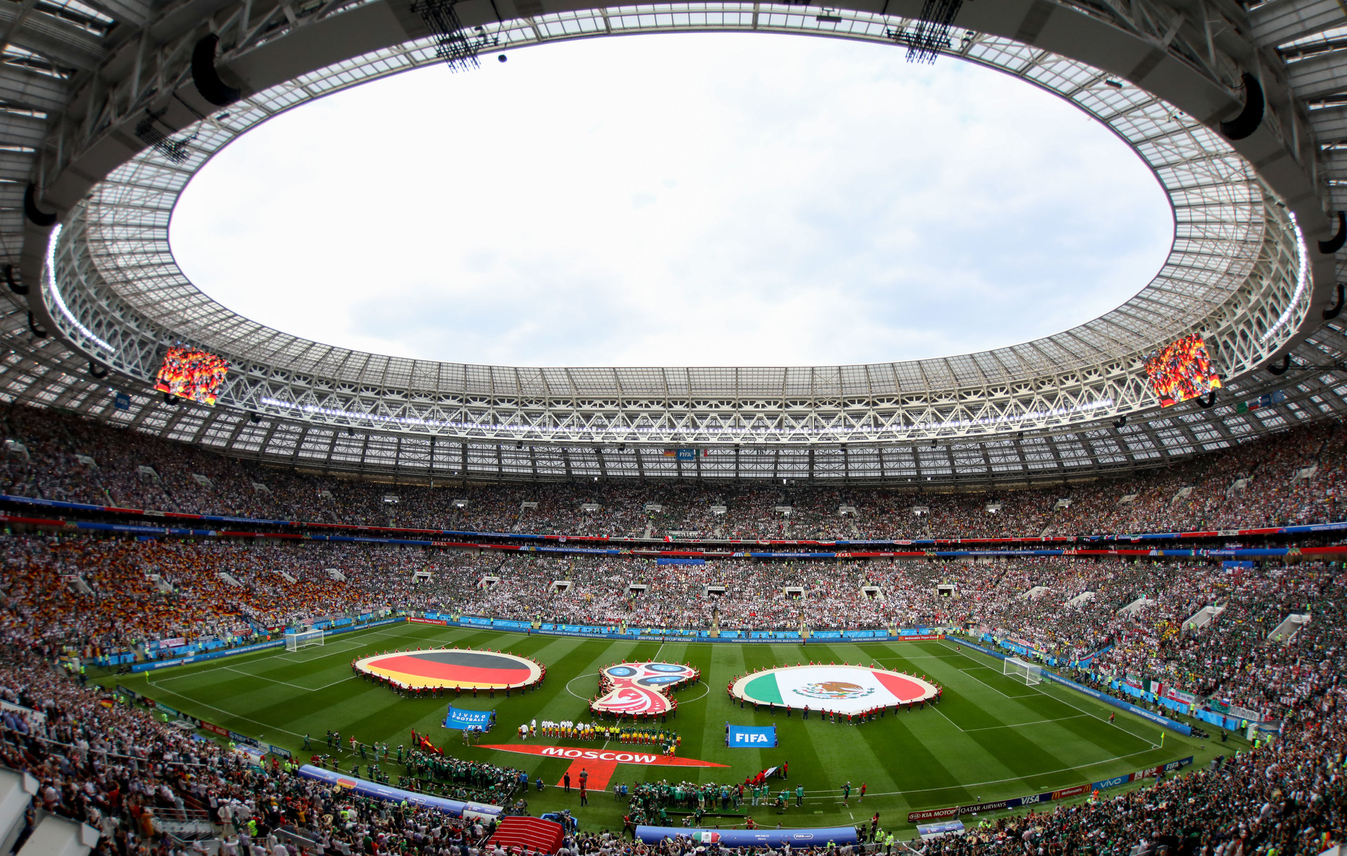 El estadio Luzhnikí antés del partido entre México y Alemania, el 17 de junio de 2018.