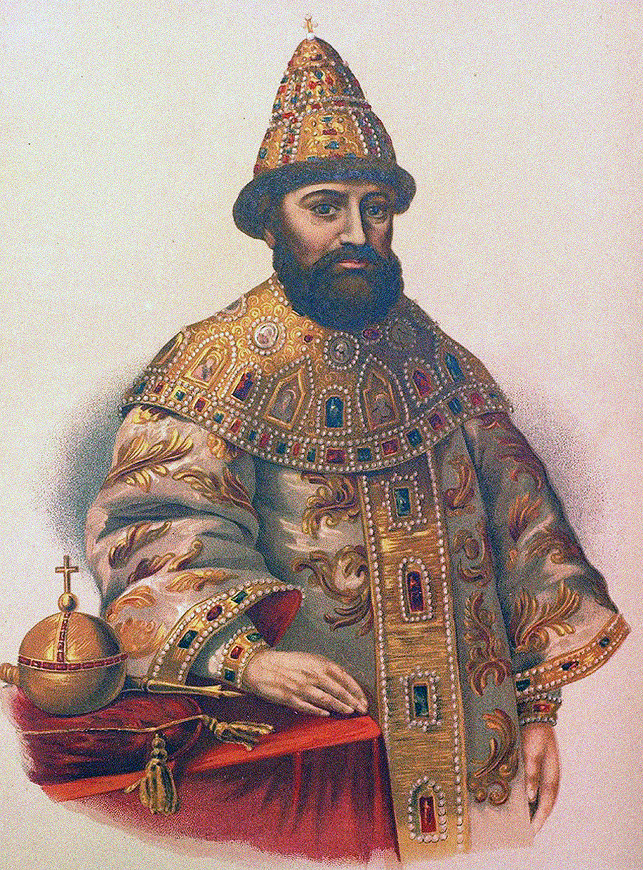 Retrato do tsar Miguel I da Rússia 91596-1645).