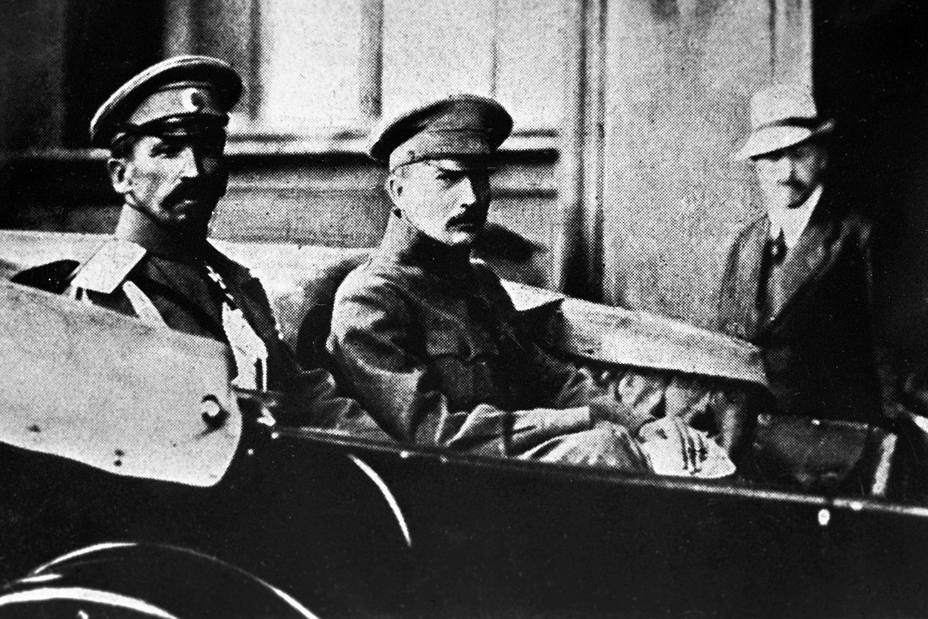 General Kornilow und Boris Sawinkow, Mitglied der Sozialrevolutionären Partei