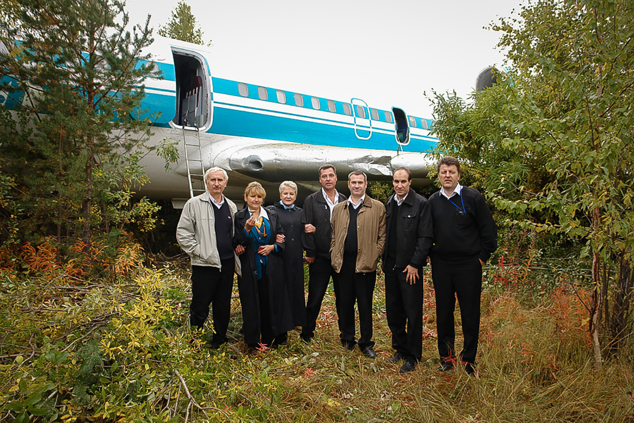 A crew of the system failure Tupolev-154 passenger liner.