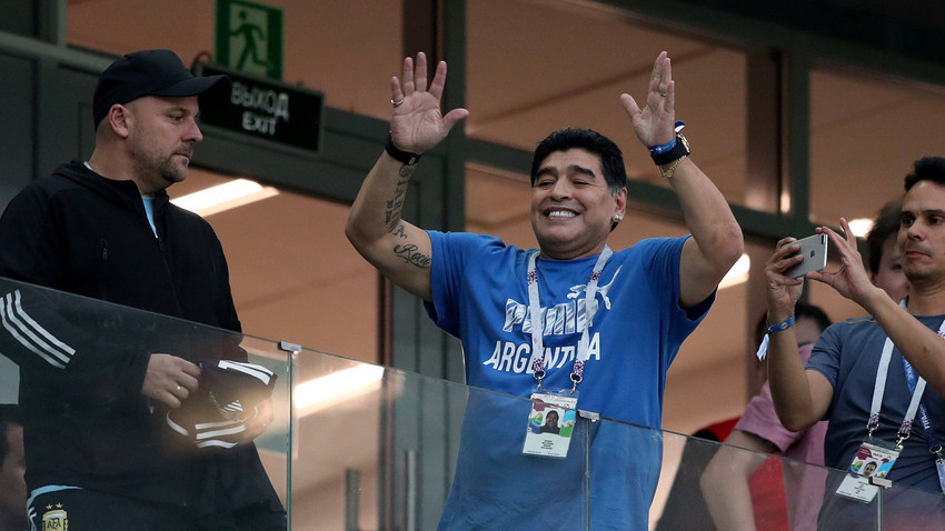 Diego Maradona, que foi um pouco bad boy durante os jogos da Argentina.