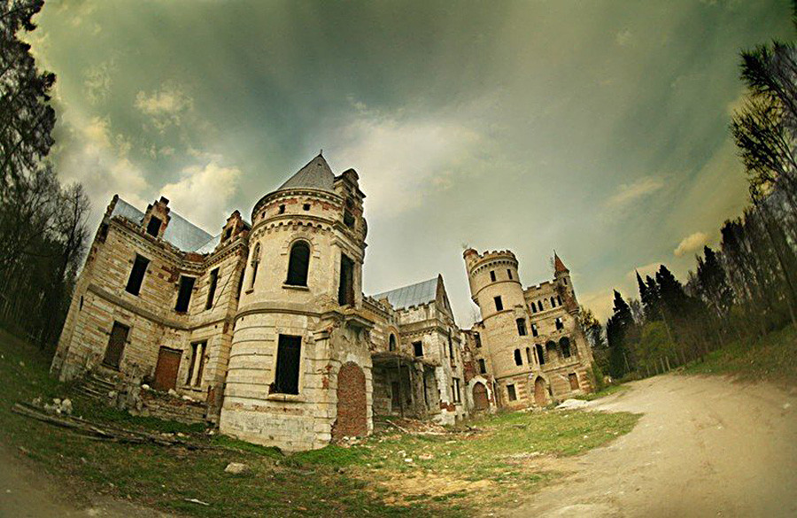 Forgotten gothic castle in Vladimir region. 