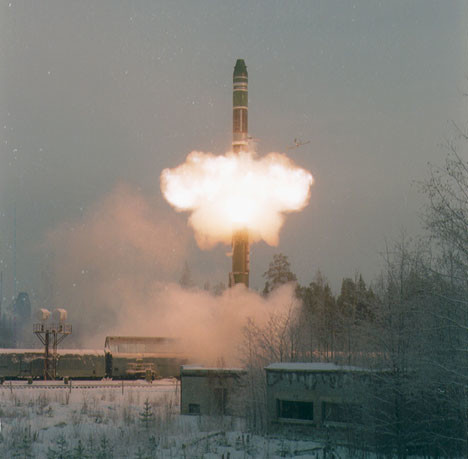 Sistema de misiles ferrovario.