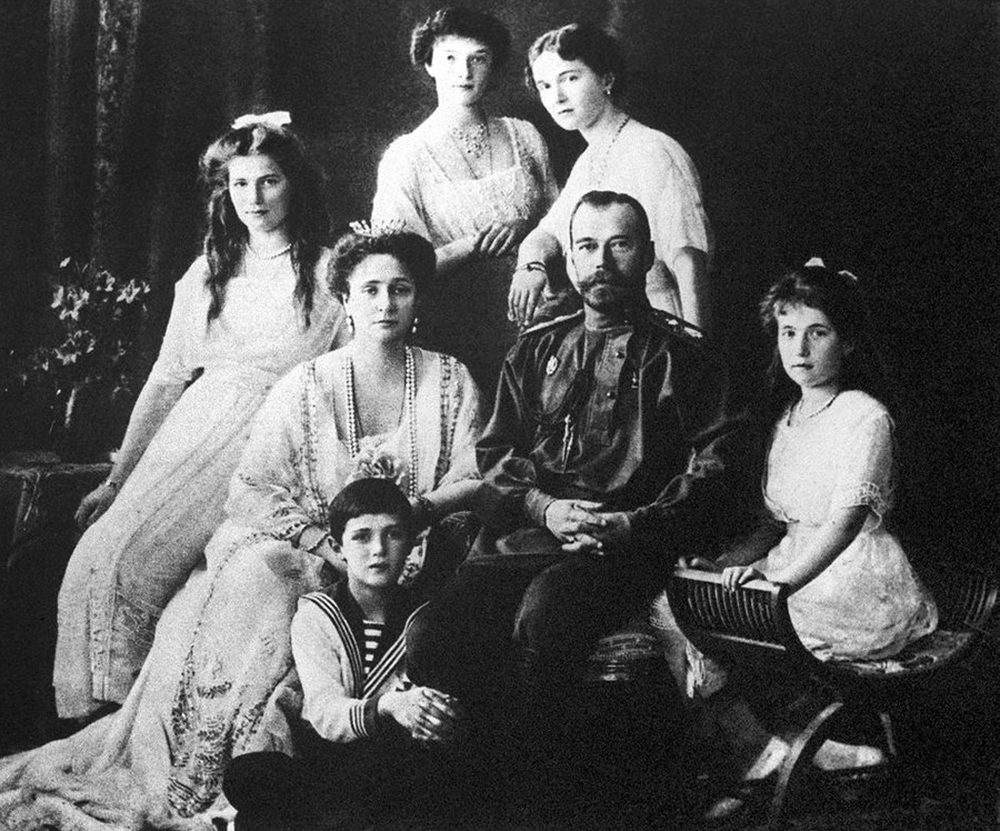 Nicholas II and his family, 1918.