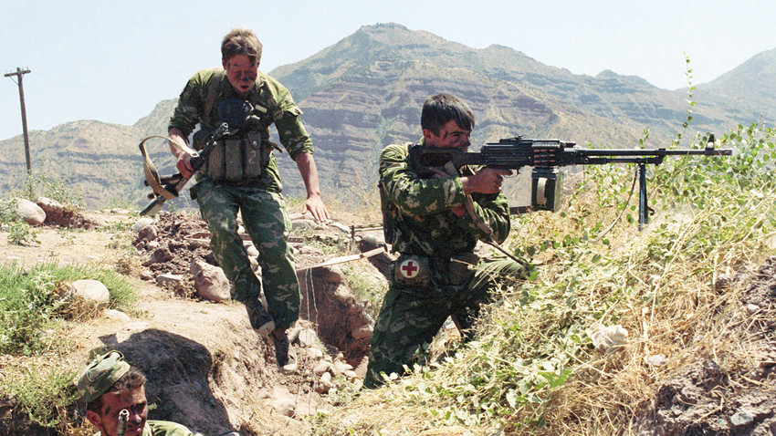 Acciones militares en la frontera tayiko-afgana. Tayikistán, el 1 de agosto de 1993.