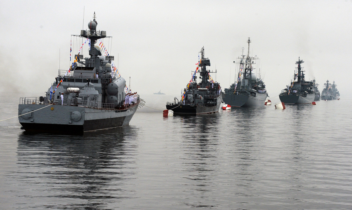 ロシア海軍の太平洋艦隊の艦。ウラジオストク。
