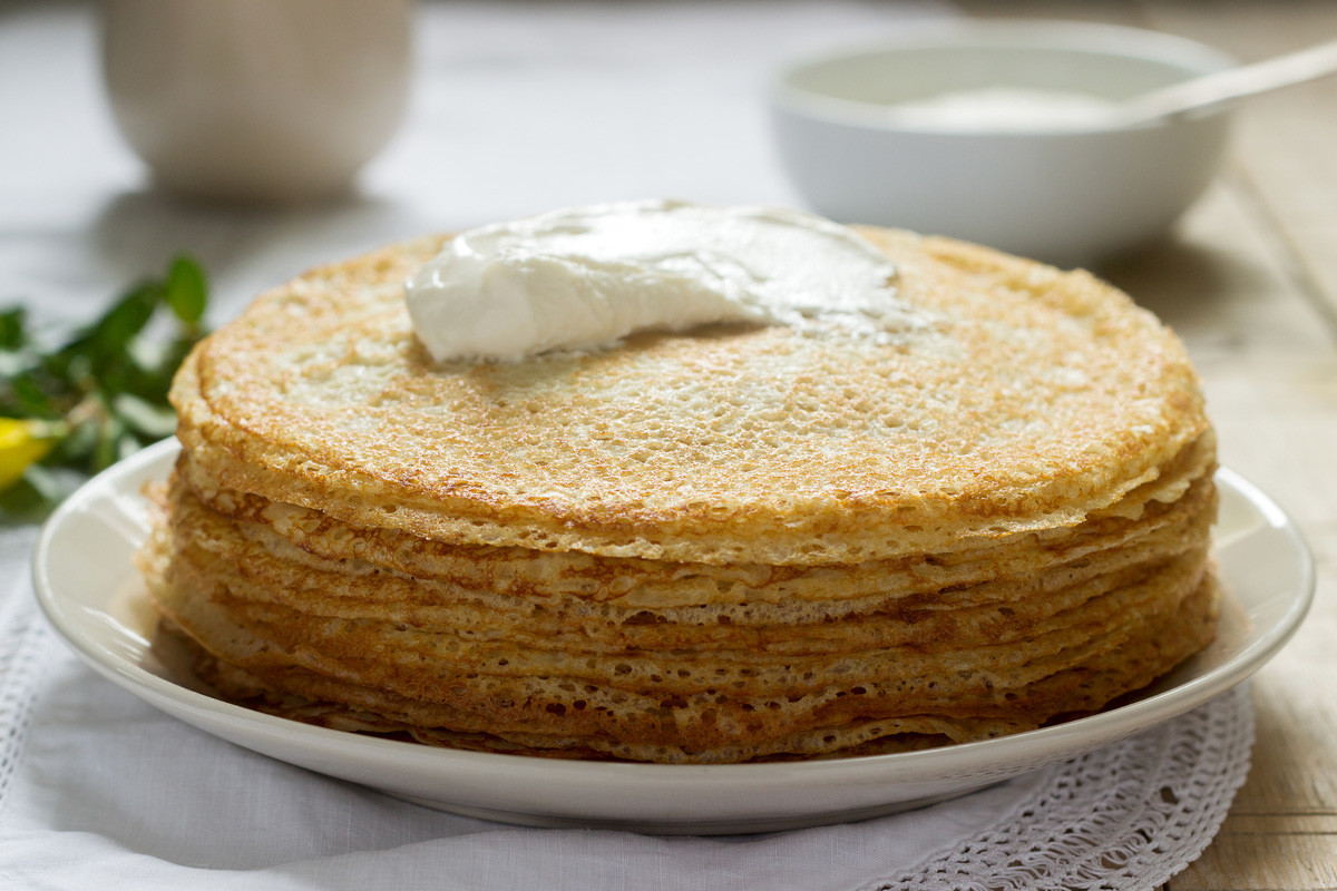 Блины заварные на кипятке. Fishnet Pancakes.