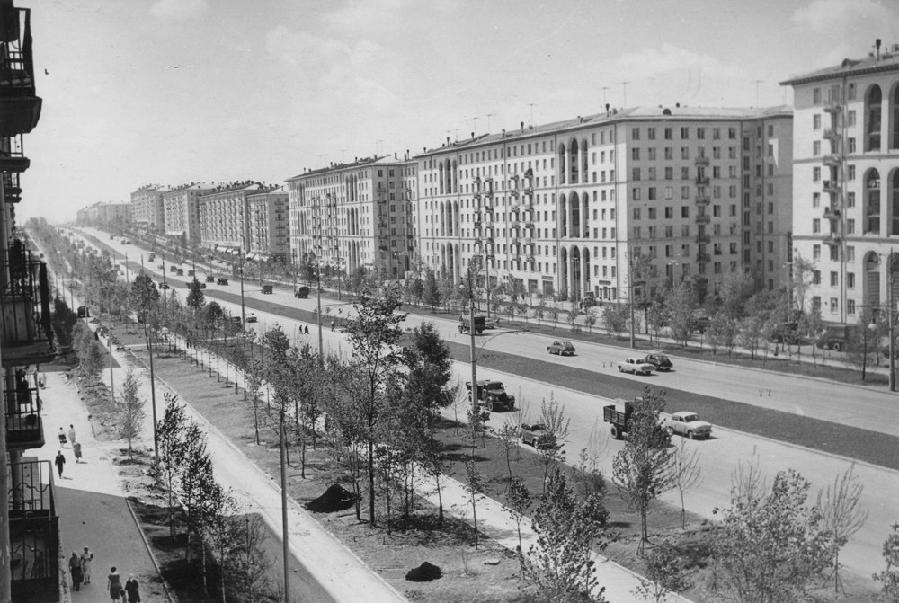 Perspective Lénine, Moscou, années 1950