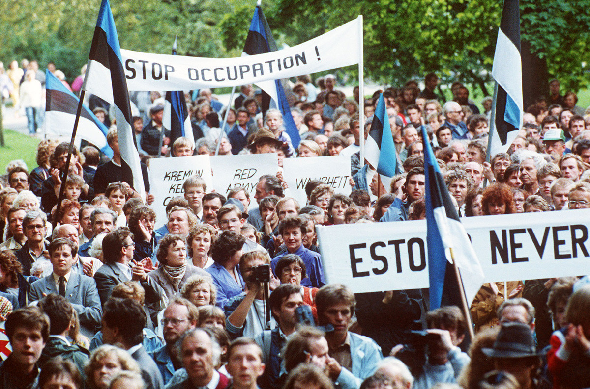 Manifestaciones en Estonia, Tallin, el 23 de agosto de 1989