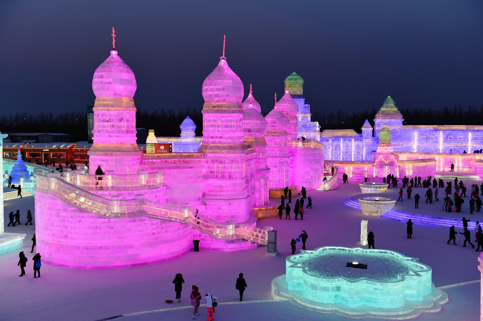 Construções russas no Festival Internacional do Gelo e da Neve de Harbin em 2018.