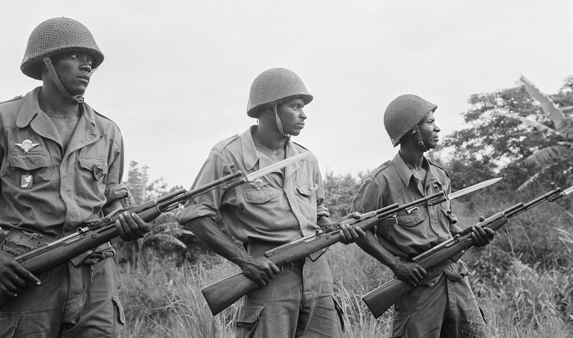 Vojnici narodne vojske Republike Kongo.


