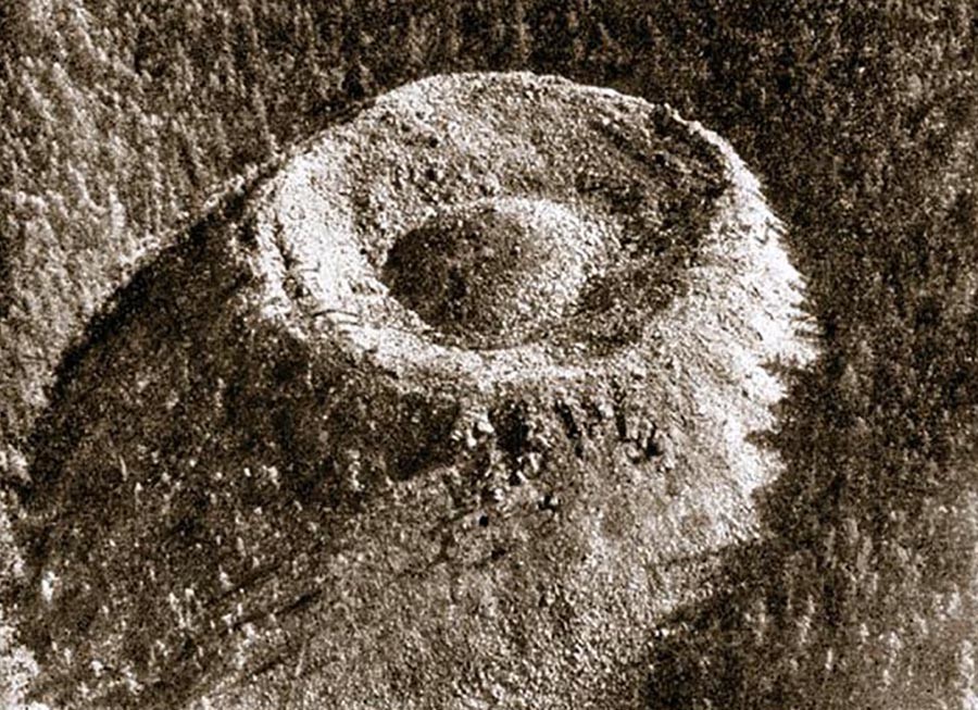 Das erste Foto vom Patom-Krater, 1971
