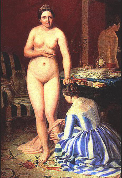Aleksej Venecijanov (1780-1847): Dianina oblačila (1840)