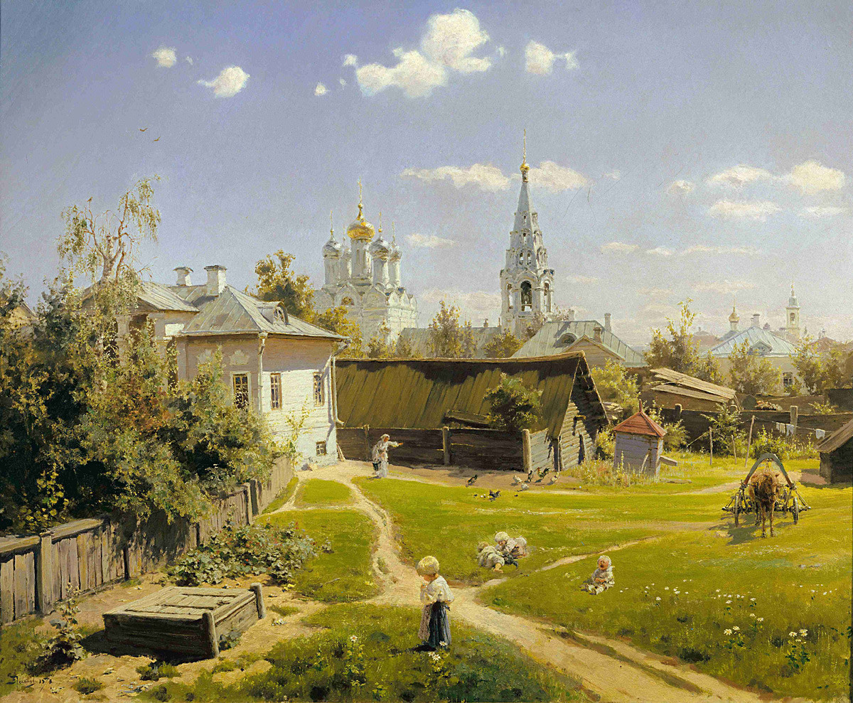 ワシリー・ポレーノフの絵画「モスクワの中庭」