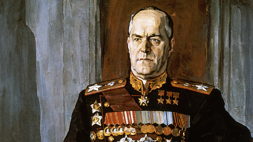 Porträt des sowjetischen Marschalls Georgi Konstantinowitsch Schukow von Pawel Korin, 1945