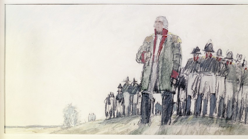 Skica k filmu Vojna in mir Sergeja Bondarčuka (1968)