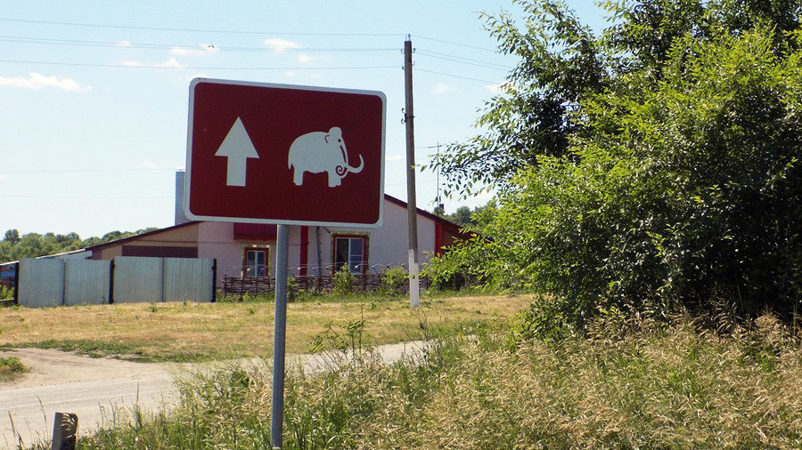 Takšen znak boste našli zgolj in samo v vasi Kostenki.