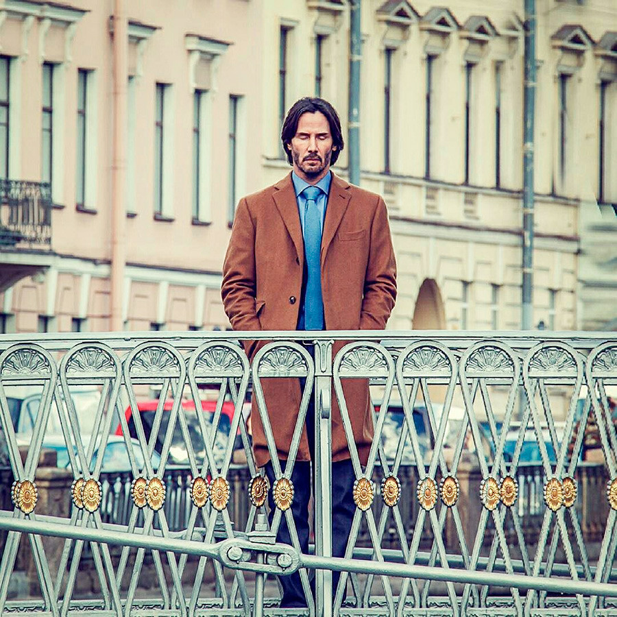 Keanu Reeves med snemanjem v Sankt Peterburgu