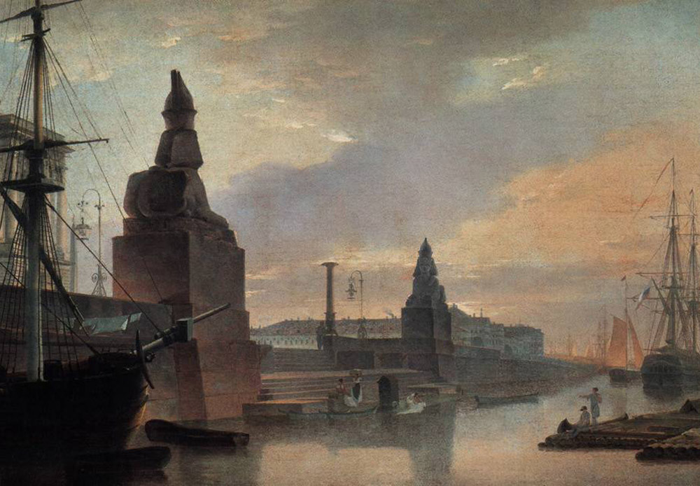 Esfinges em frente à Academia de Artes de São Petersburgo, 1835