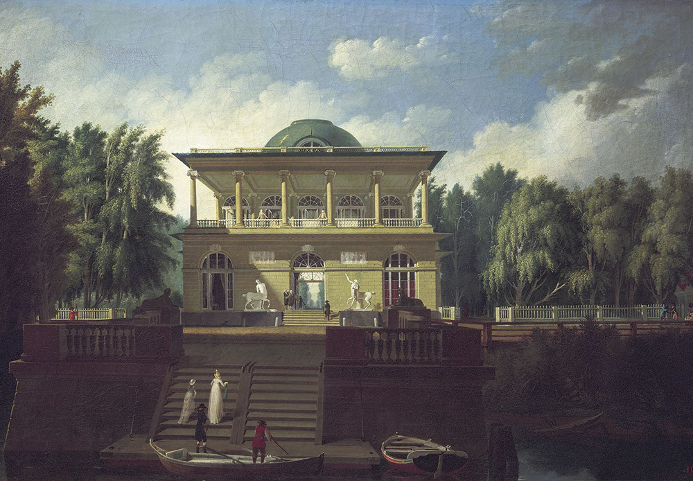 Vista da datcha Stroganov em São Petersburgo, 1797